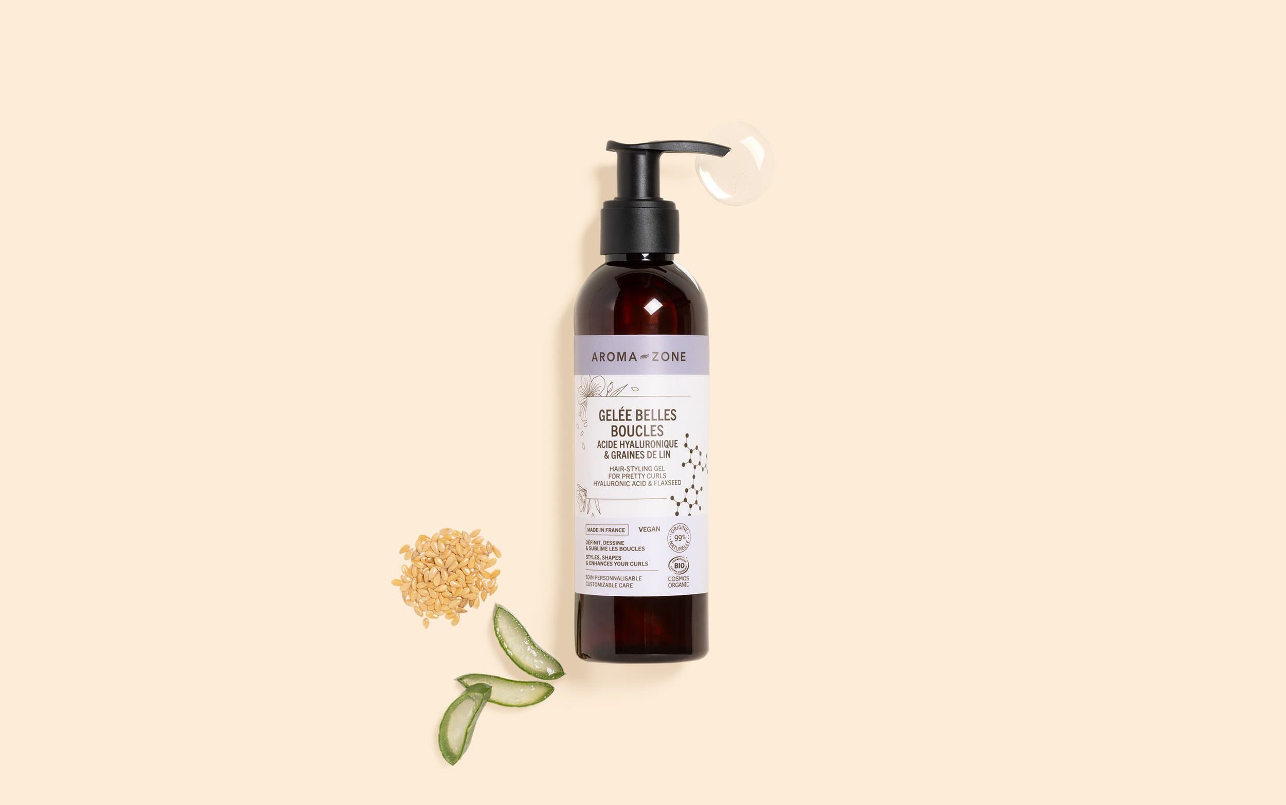 Belles Boucles Gelée Acide Hyaluronique & Graines de Lin · Aroma-Zone